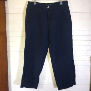 Lauren Ralph Lauren Navy Blue Linen Pants
